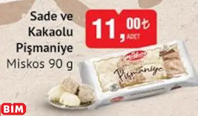 MİSKOS SADE VE KAKAOLU PİŞMANİYE MİSKOS SADE VE KAKAOLU PİŞMANİYE